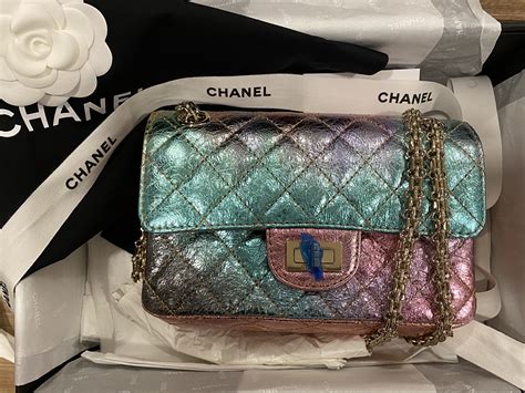 chanel rainbow chain bag|Chanel 20A Rainbow Reissue 2.55 Bag .